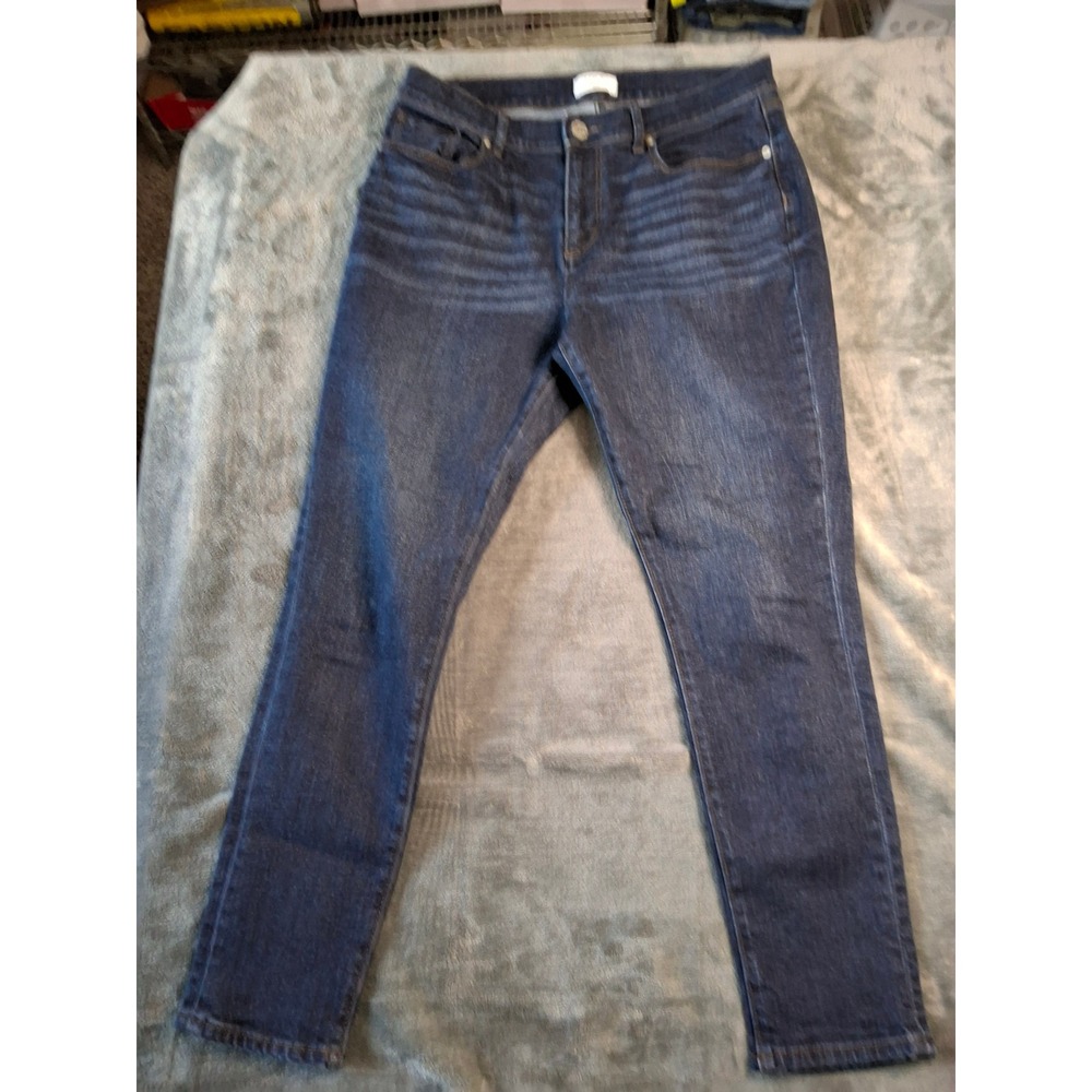 Loft Outlet Petite Skinny Jeans Dark Wash‎ Denim Blue Size 8P
